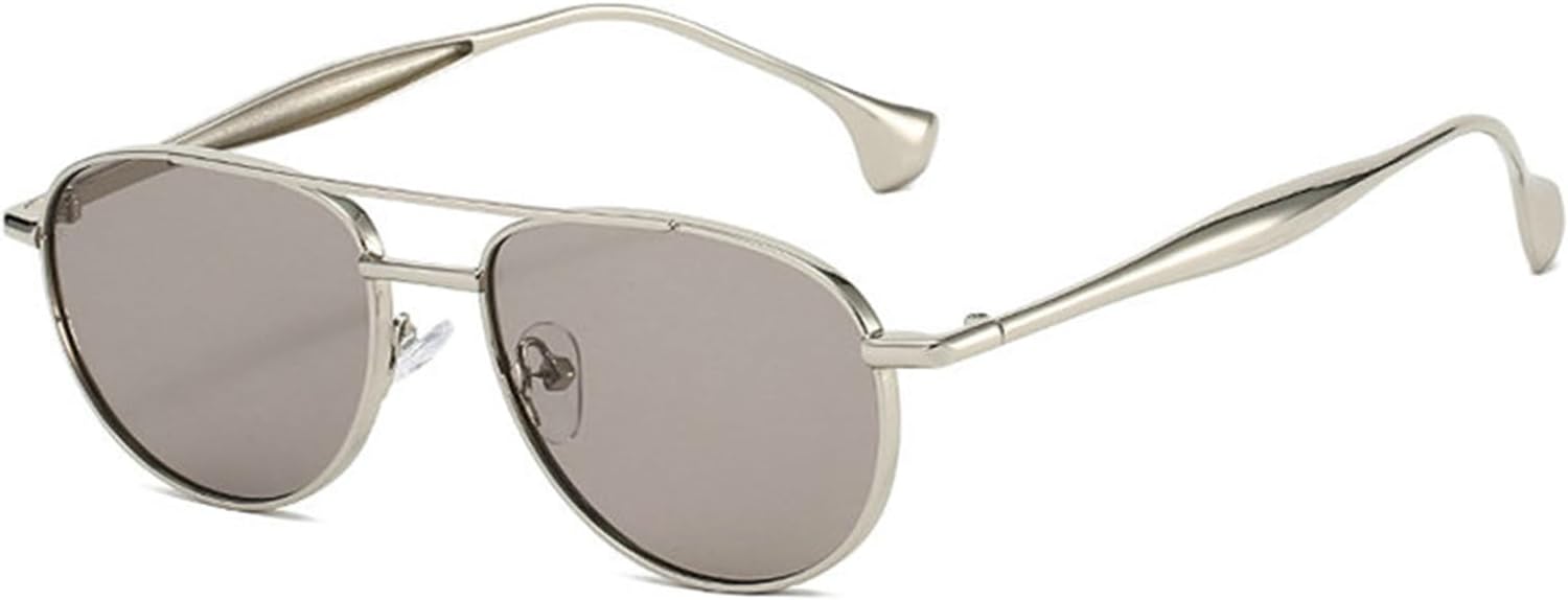 

Солнцезащитные очки Willochra Fashion с двойной перемычкой, овальной формы, для женщин и мужчин, в стиле 90-х, классические круглые, цвета шампанского, с защитой от ультрафиолета UV400, C5