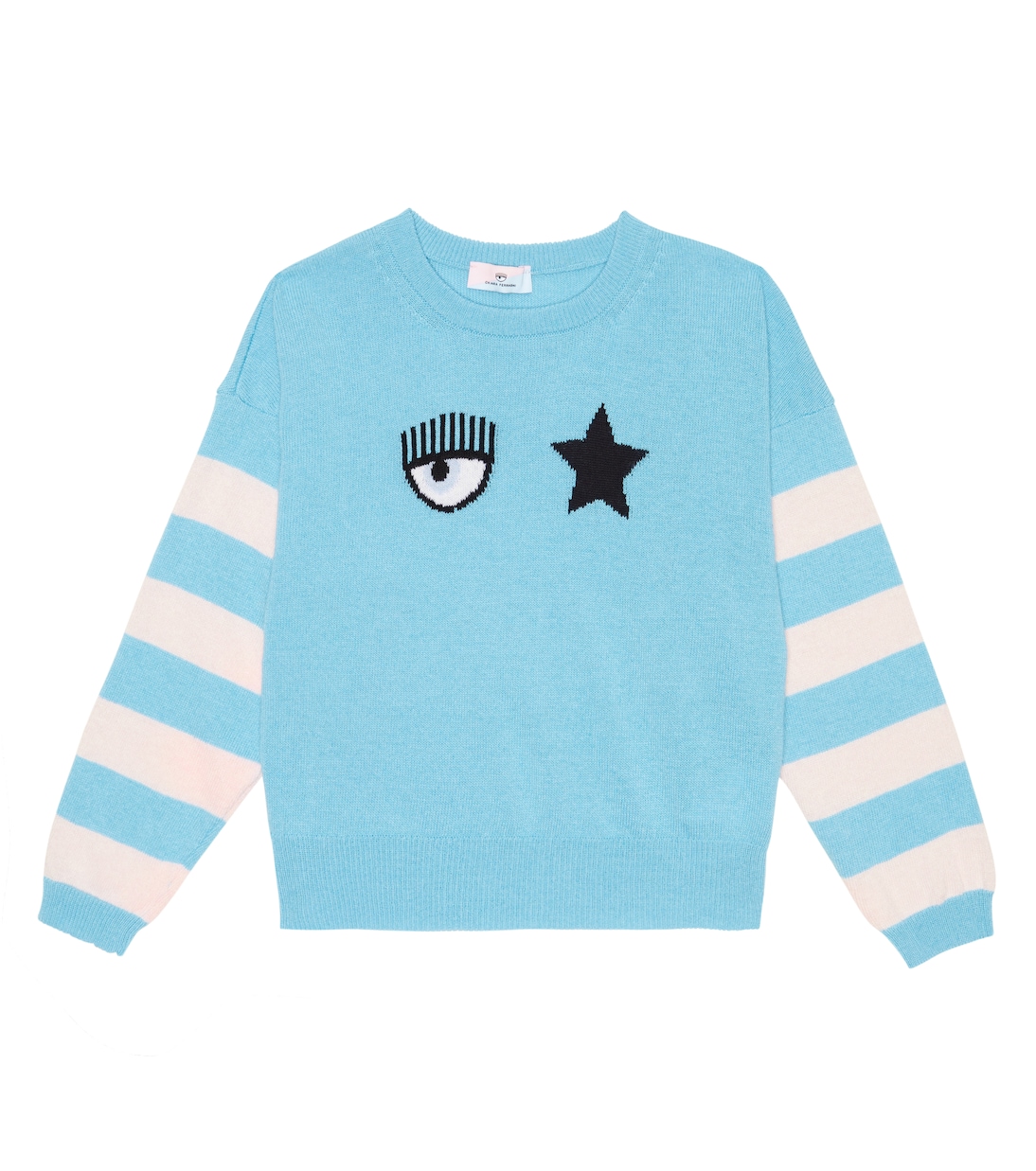 

Полосатый свитер в технике интарсия от Chiara Ferragni Monnalisa, Bachelor+Violet