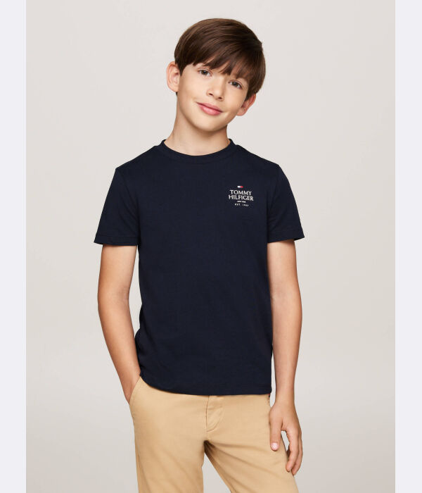 

Футболка детская Tommy Hilfiger с надписью, синий