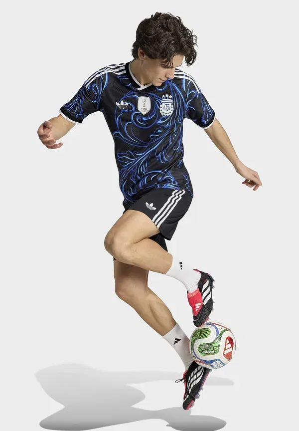 Футболка Adidas Performance Argentina 26 away authentic jersey, черный, прозрачно-синий, синий всплеск — фото 2
