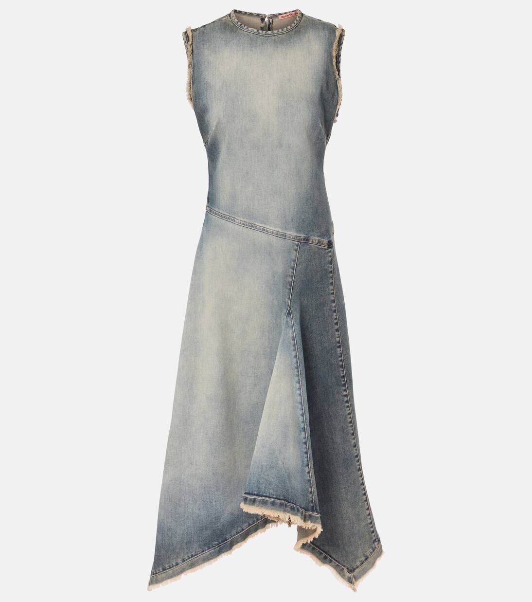 

Джинсовое платье миди Acne Studios, цвет mid blue