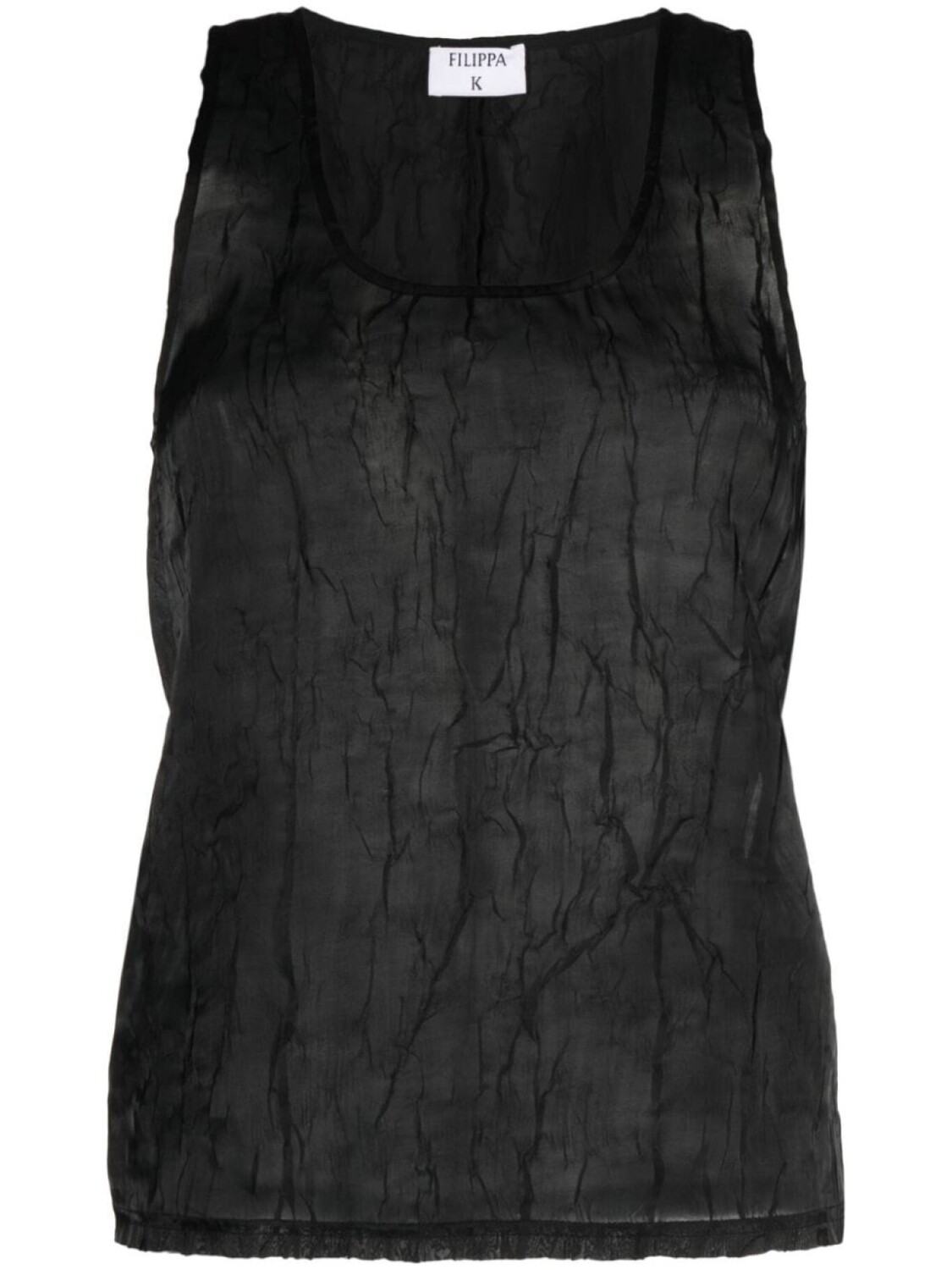 

Топ с жатым эффектом Filippa K, черный