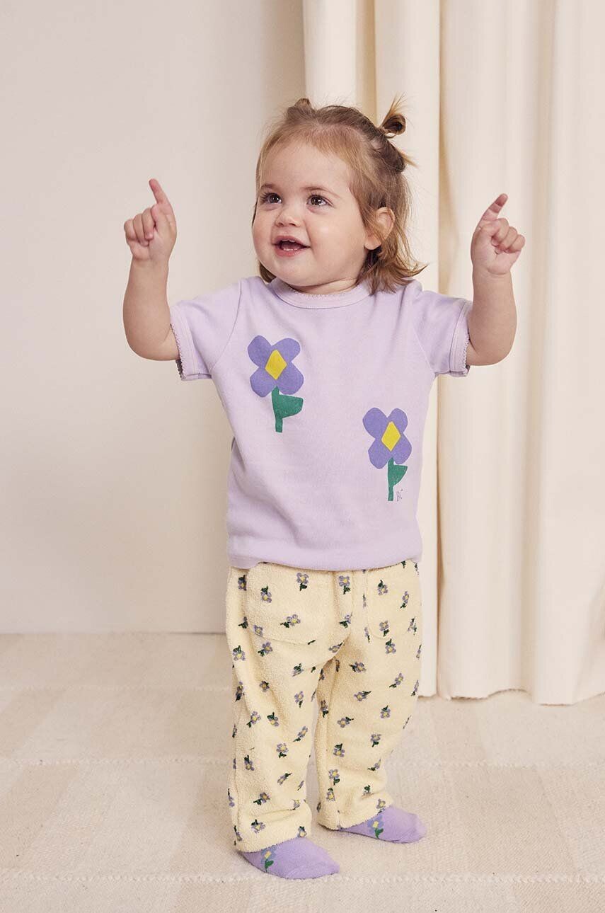 

Детская футболка Bobo Choses Pansy Flower, фиолетовый