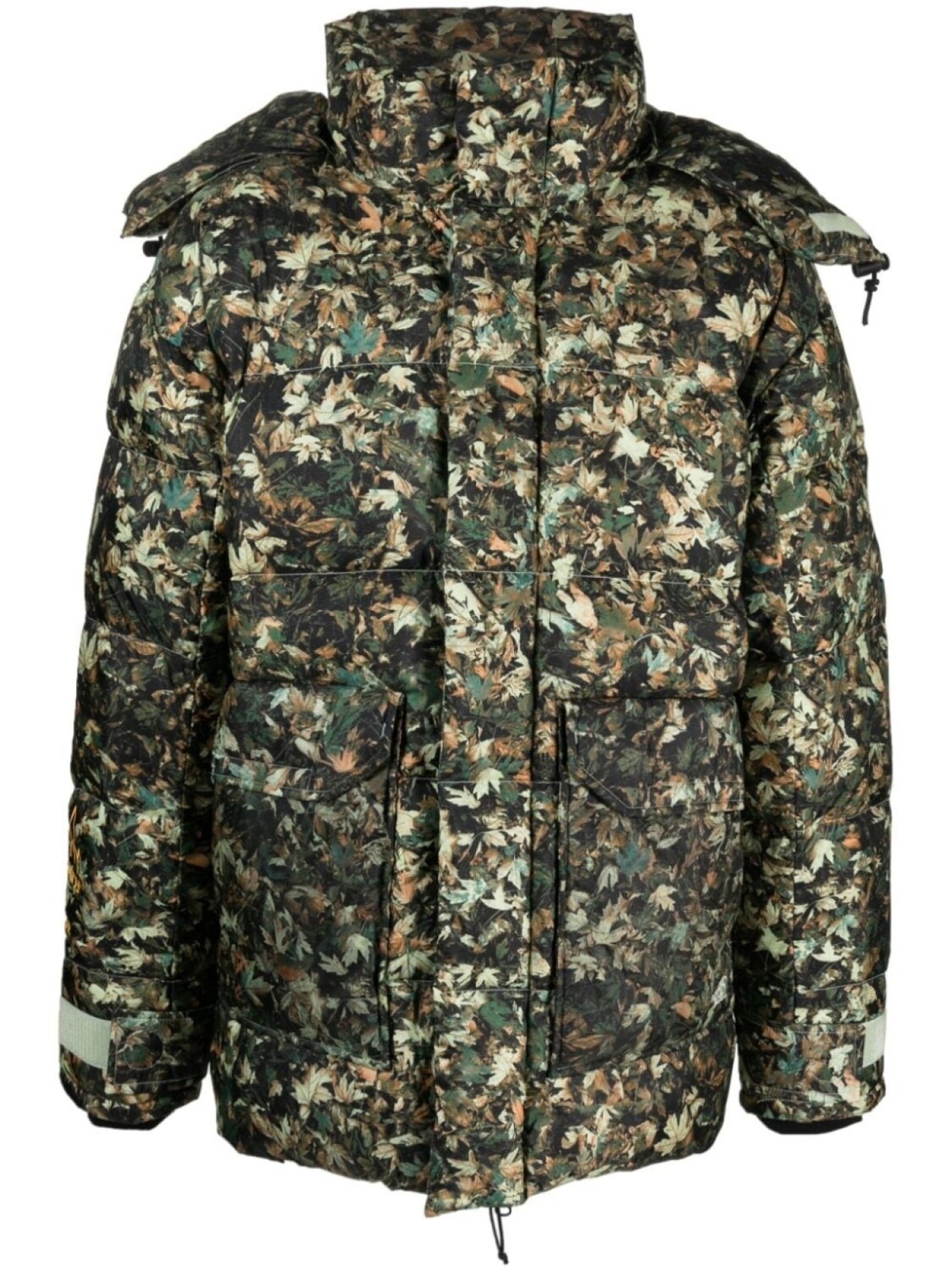 

The North Face пуховик с принтом, зеленый
