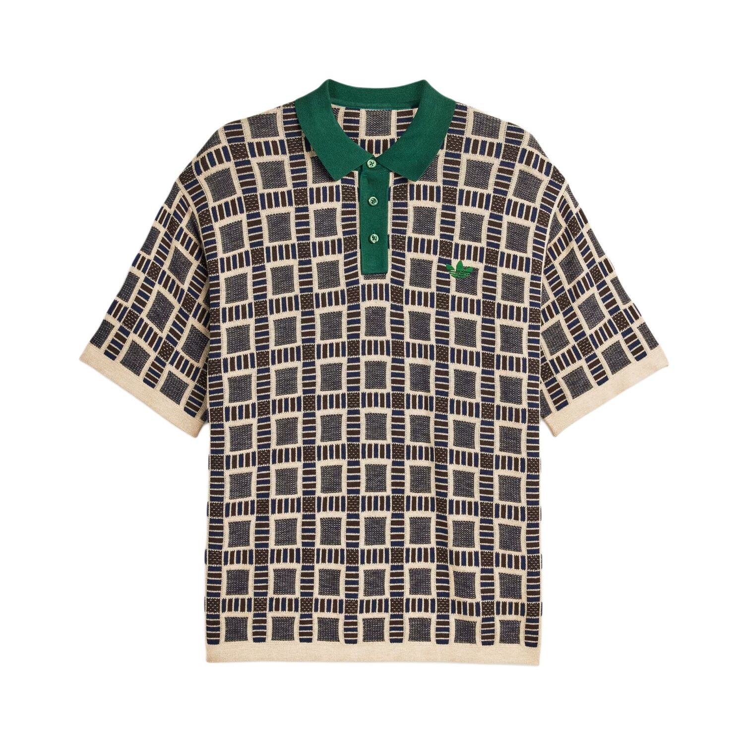 

Adidas X Brain Dead поло с узорчатым жаккардом Adidas Originals, светло-коричневый