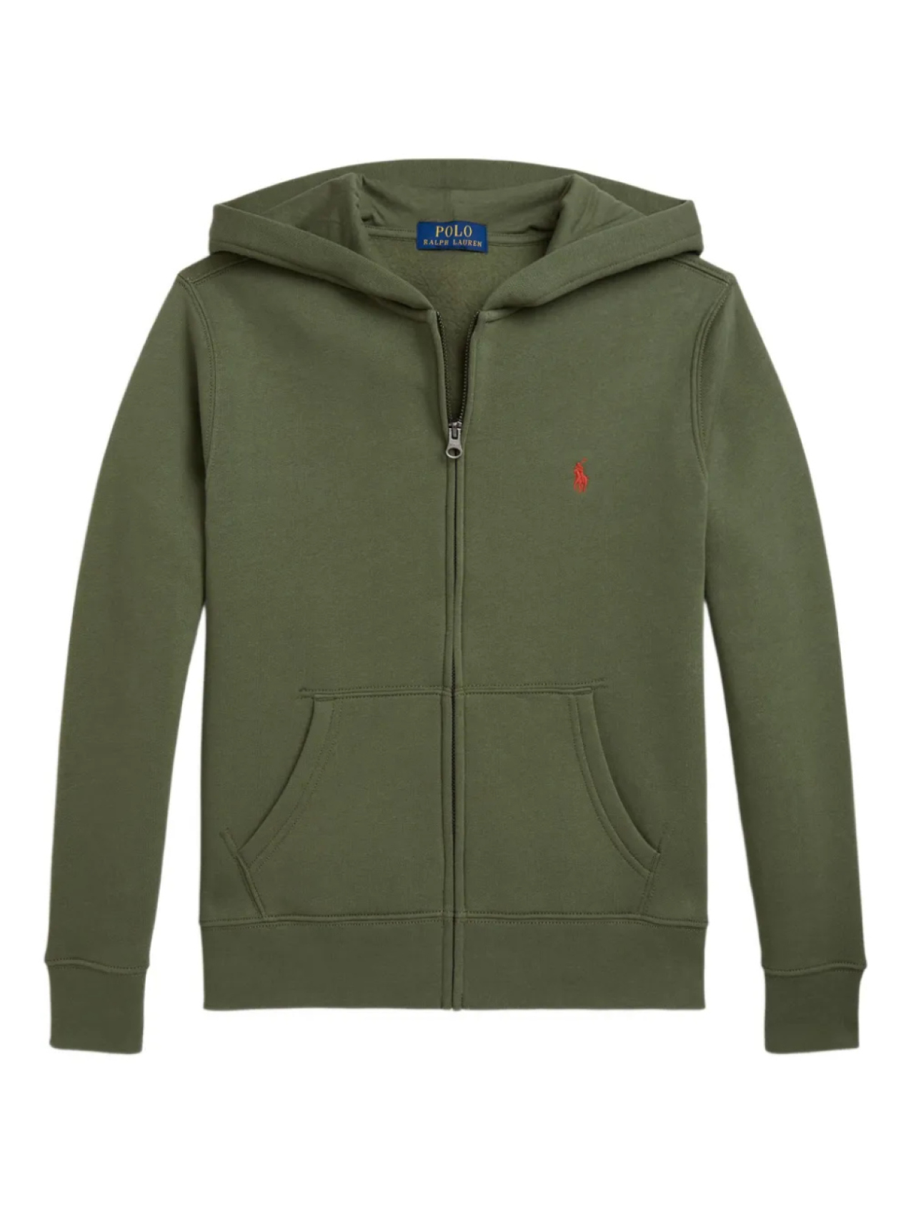 

POLO RALPH LAUREN KIDS флисовая толстовка с капюшоном на молнии, зеленый
