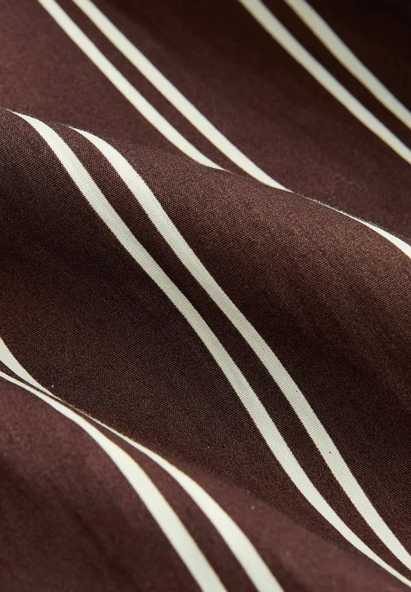 Длинная юбка-макси прямого кроя со сборками Next, Chocolate Brown Stripe — фото 2