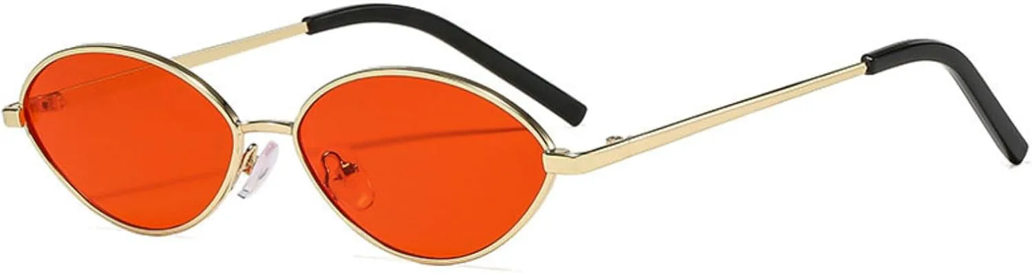 

Солнцезащитные очки Willochra Retro Small Oval для женщин и мужчин в винтажном стиле 90-х, шестиугольные, модные, металлические, в форме «кошачий глаз», C5