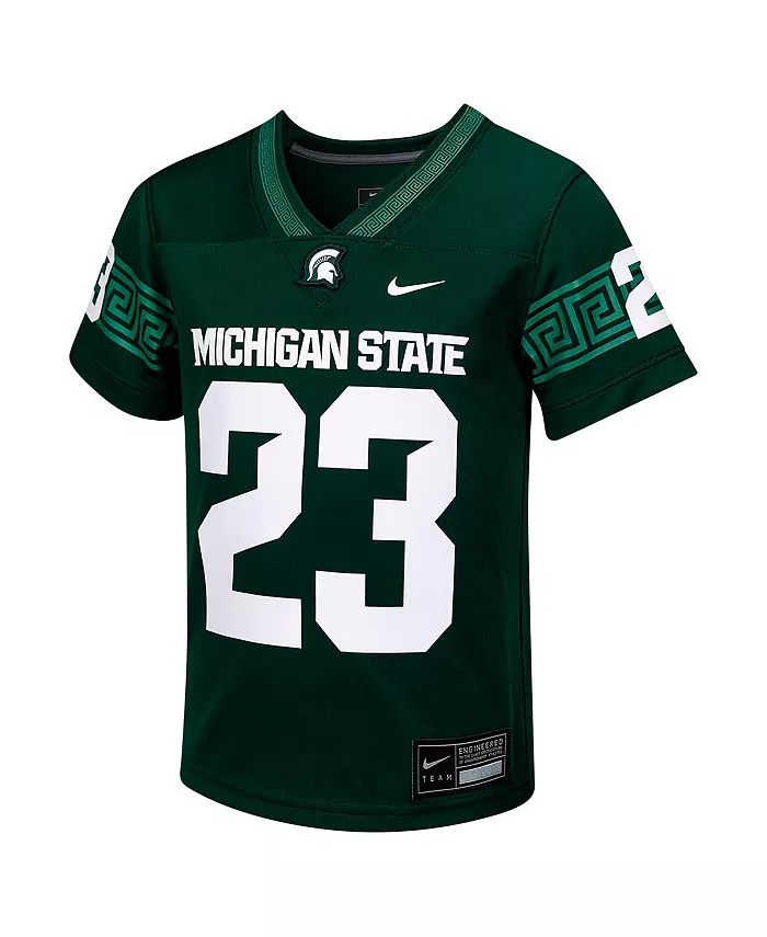 Детская футбольная майка Michigan State Spartans Untouchable, зеленый, размер 23 Nike — фото 2