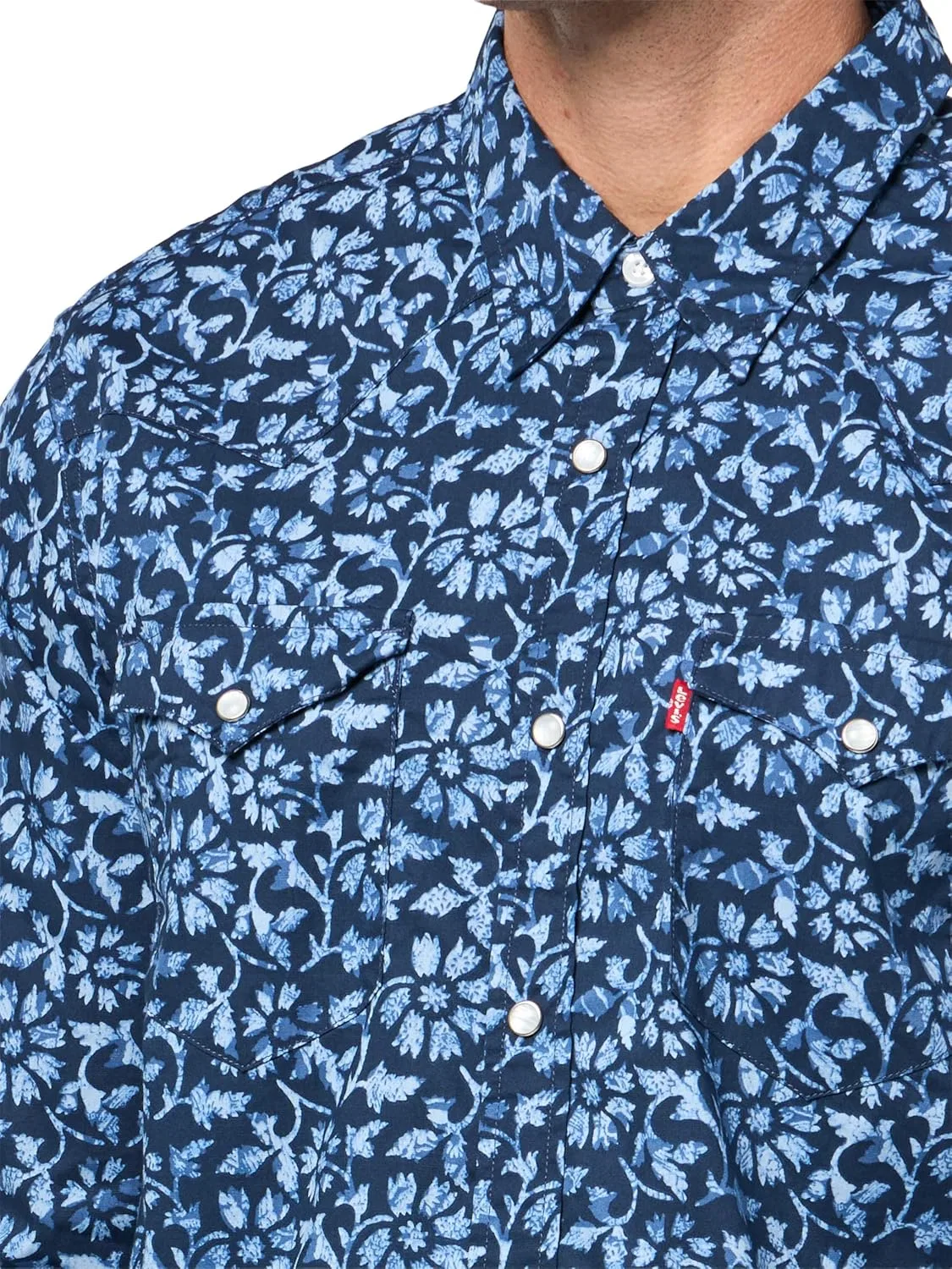Рубашка принтованная Levi's, Malcolm Floral Dress Blues — фото 3