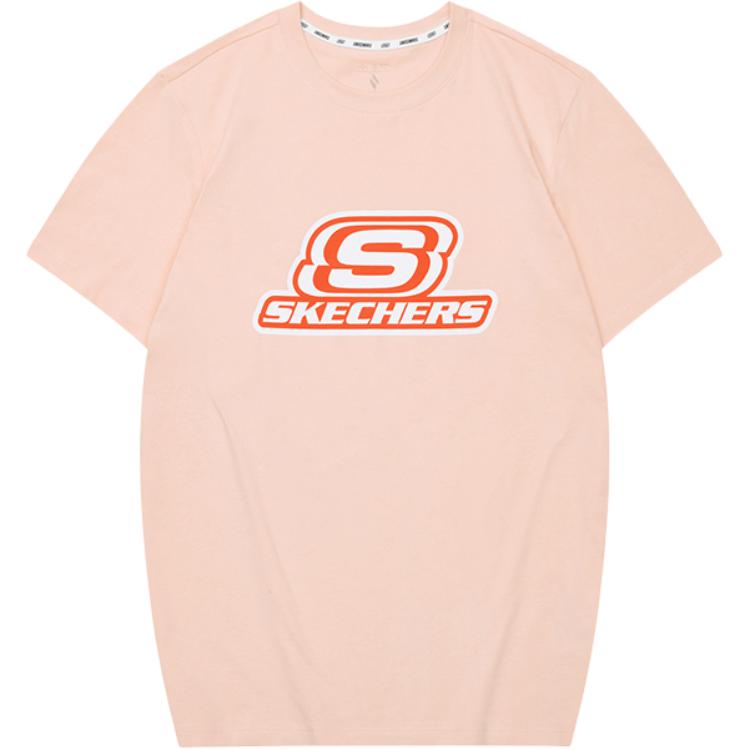 

Футболка унисекс персиково-розовая Skechers
