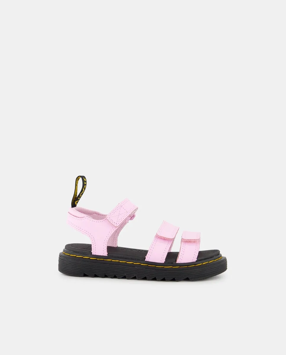 

Открытые босоножки Klaire для девочек с ремешками и застежкой-липучкой Dr. Martens, цвет Rosa