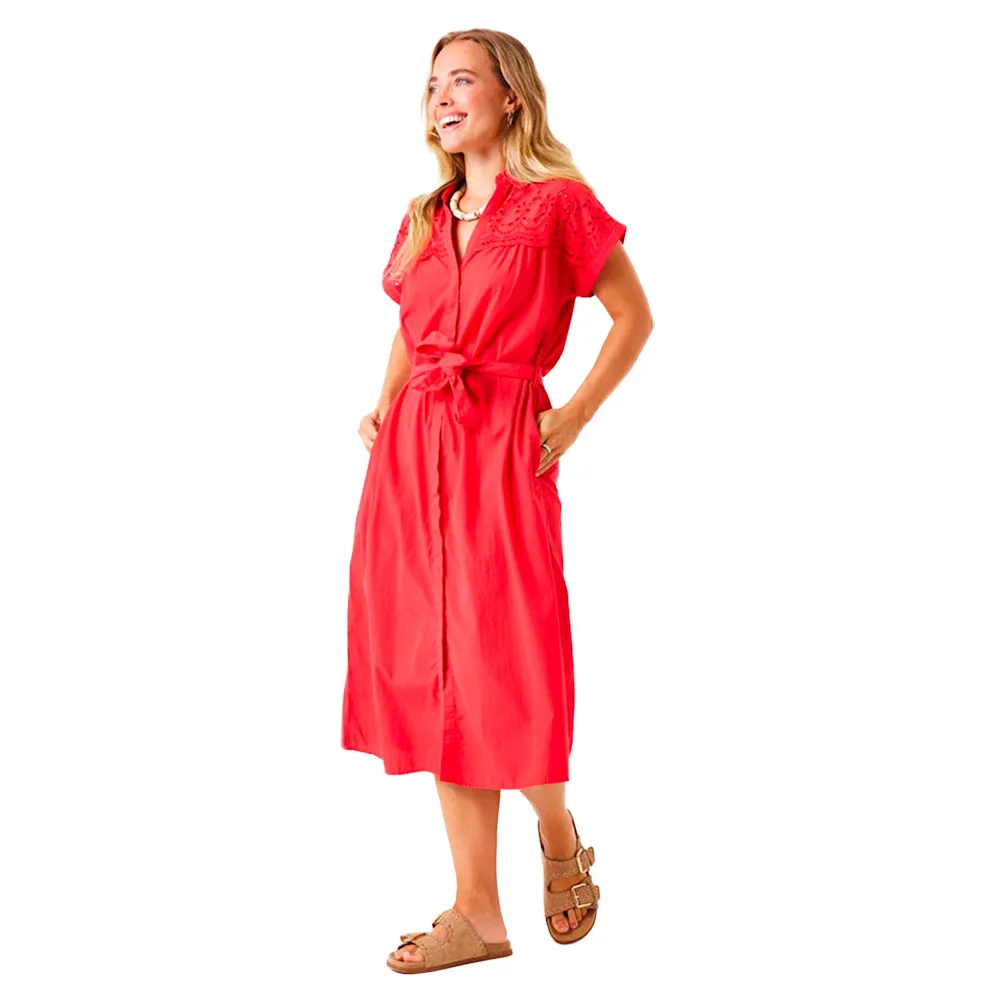 

Платье Garcia E50280 short sleeve midi, красный