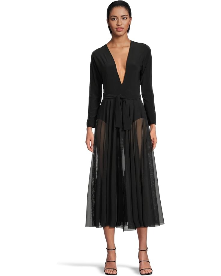 

Платье Norma Kamali Dolman Wrap Flared Dress To Midcalf, черный