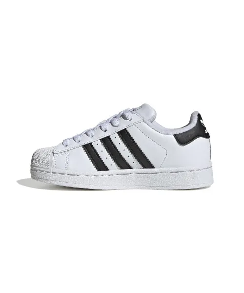 Детские кроссовки adidas Originals SST II CF EL с липучками белые — фото 4