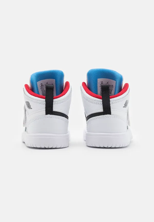 Кроссовки sky jordan 1 Jordan, White/Black/Gym Red/University Blue — фото 3
