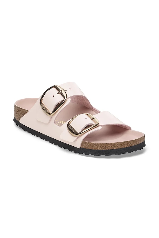 Кожаные шлепанцы Arizona с широкой пряжкой Birkenstock, розовый — фото 2