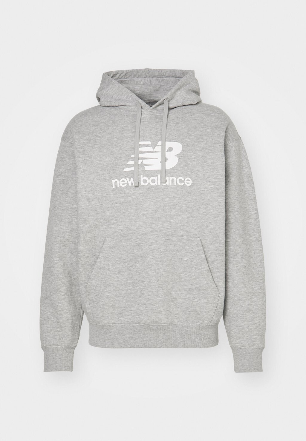 

Свитер с капюшоном ESSENTIALS STACKED LOGO BRUSHED HOODIE New Balance, серый