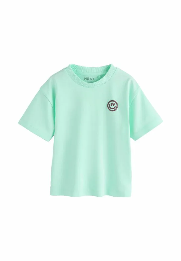 Футболка с коротким рукавом и небольшим принтом. Next, Mint Green Smile