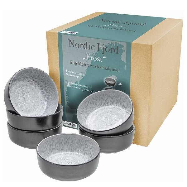 

Миски для круп nordic fjord, набор из 6 шт. Creatable, серый