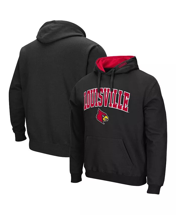 

Мужская черная толстовка с капюшоном Louisville Cardinals Arch and Logo 3.0 Colosseum