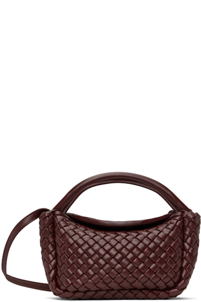 

Сумка с ручкой из овечьей шерсти бордового цвета Bottega Veneta