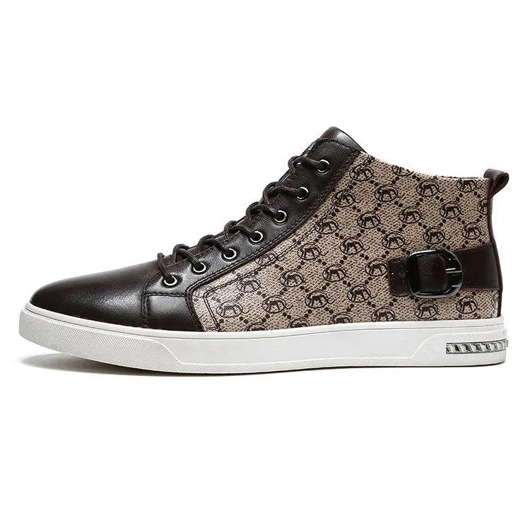 KAIMALONG Мужские повседневные туфли mid top кофе/черный — фото 3