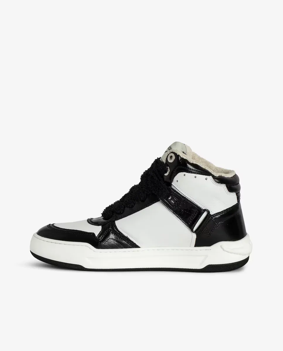 Женские кожаные высокие кеды High Wings Zadig & Voltaire, черный — фото 4