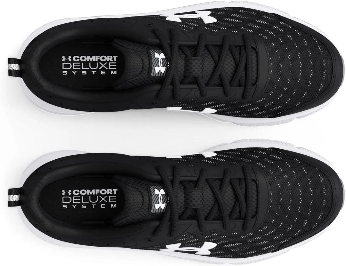 Мужские беговые кроссовки Under Armour Charged Assert 10, Black / White — фото 4