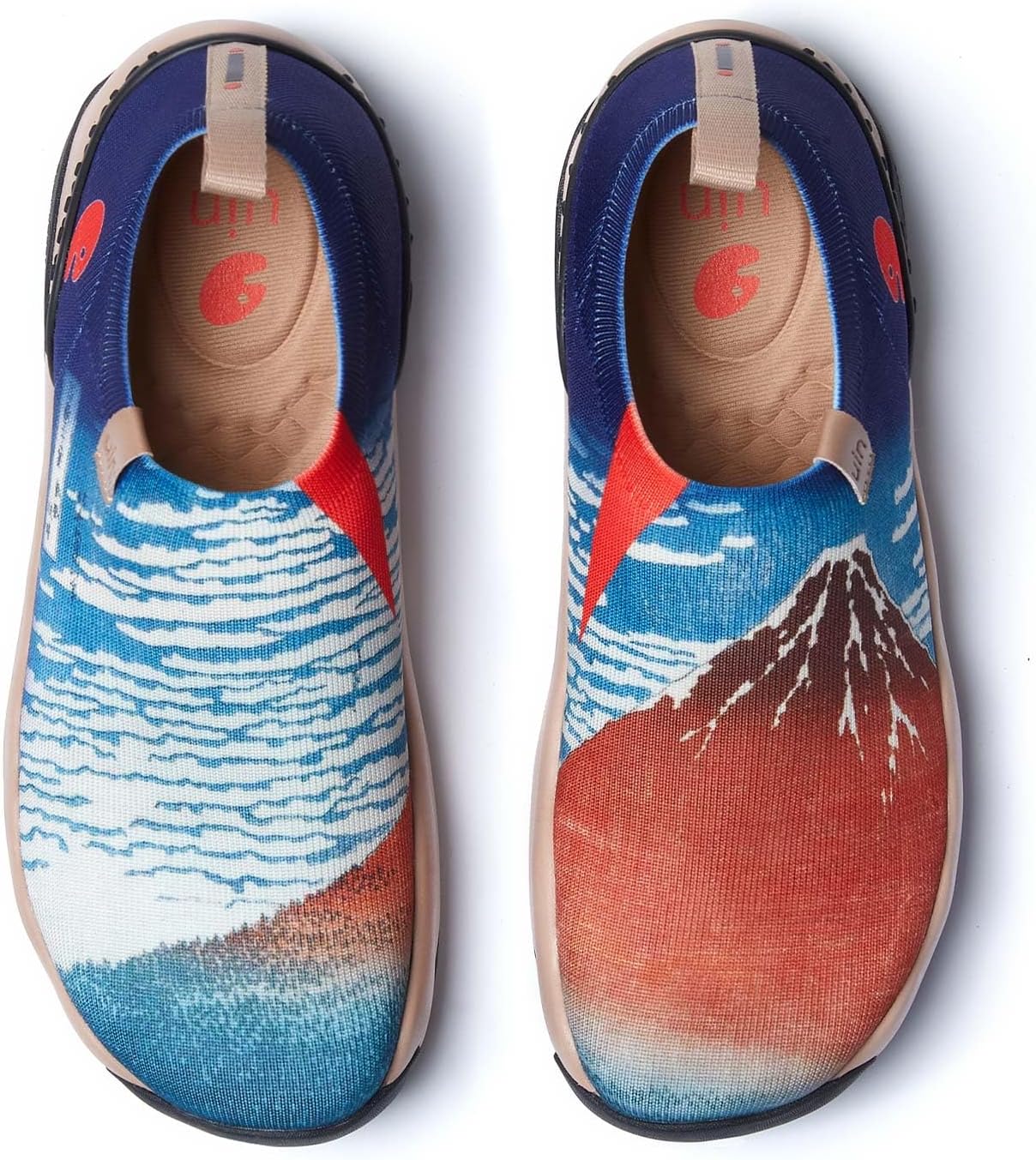 

Мужские лоферы UIN, раскрашенные туристические туфли, слипоны для прогулок, повседневные легкие удобные модные кроссовки Toledo Destination, красный