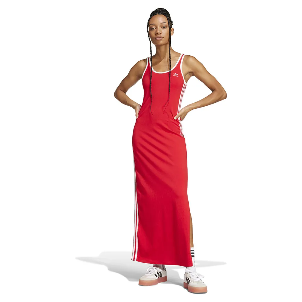 

Платье adidas Originals Adicolor 3 Stripes Tank Maxi, красный