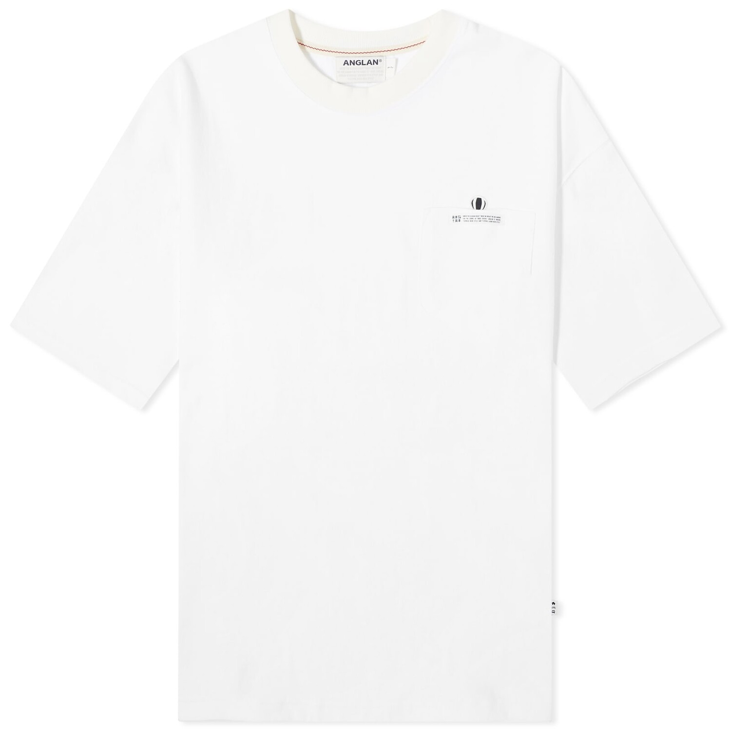 

Футболка Anglan Hidden Wappen Pocket T-Shirt, белый