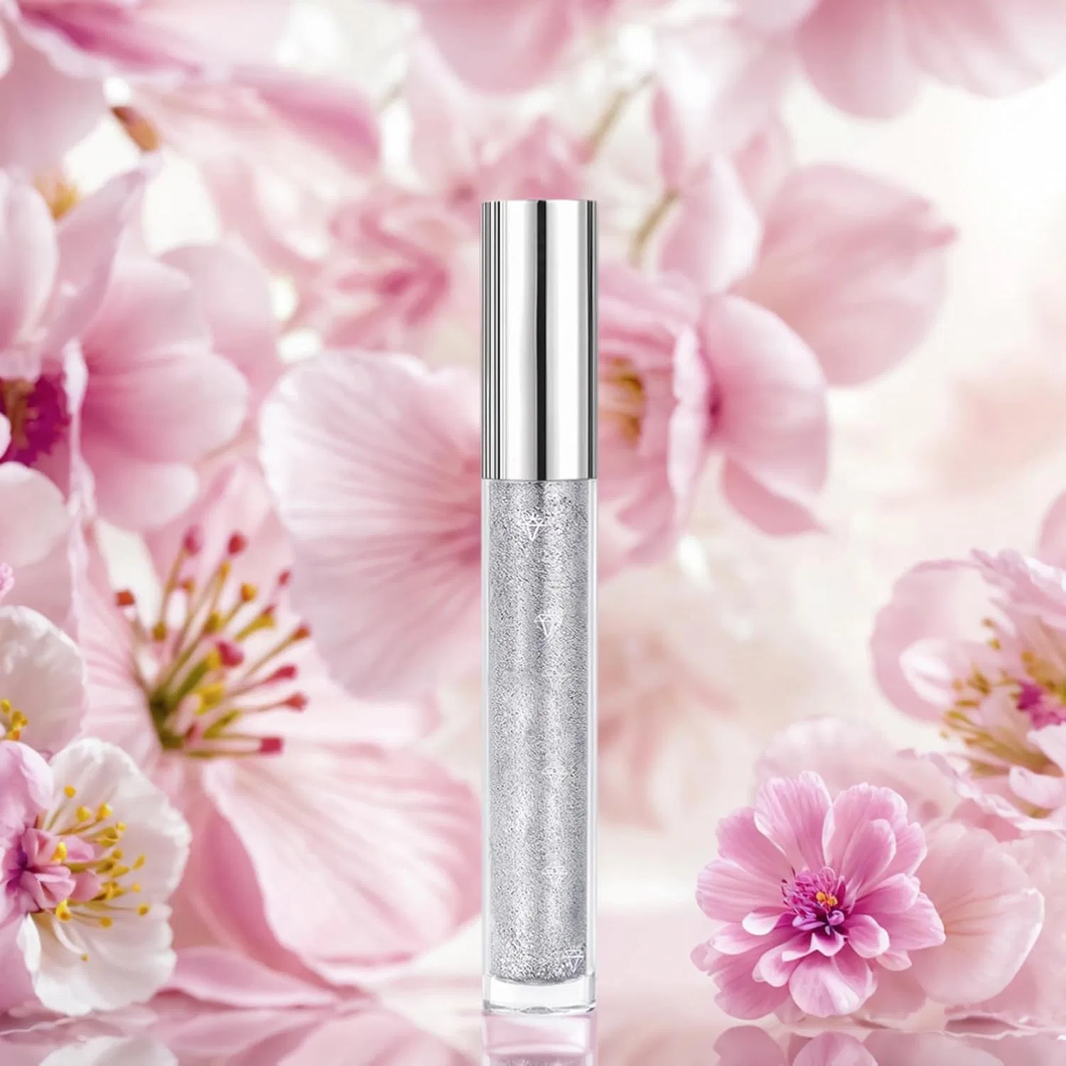 Тушь для ресниц Glitter Mascara Shine, блестящая, No brand, 1 шт., серебристая — фото 3