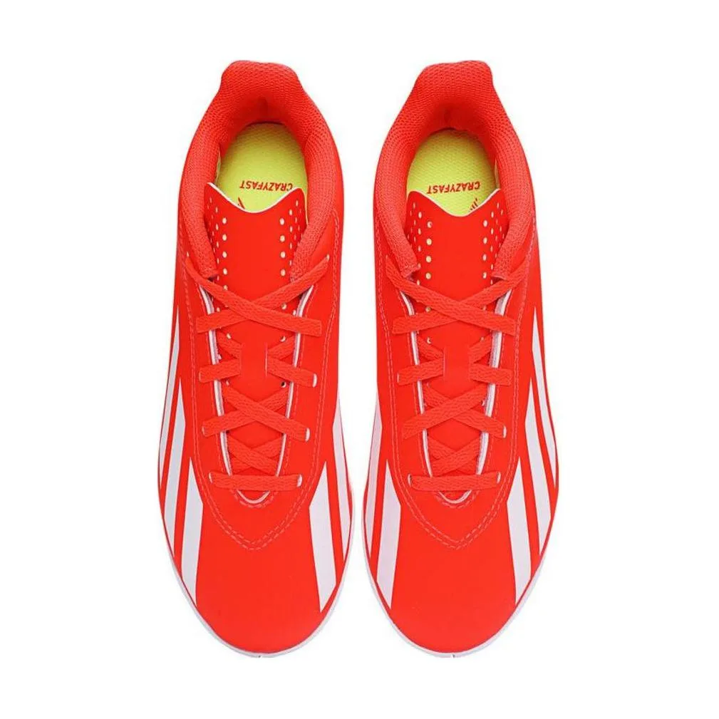 Adidas X Crazyfast Club Soft And Comfortable Slip Resistant Abrasion Resistant Low top детские футбольные бутсы Orange Red — фото 4