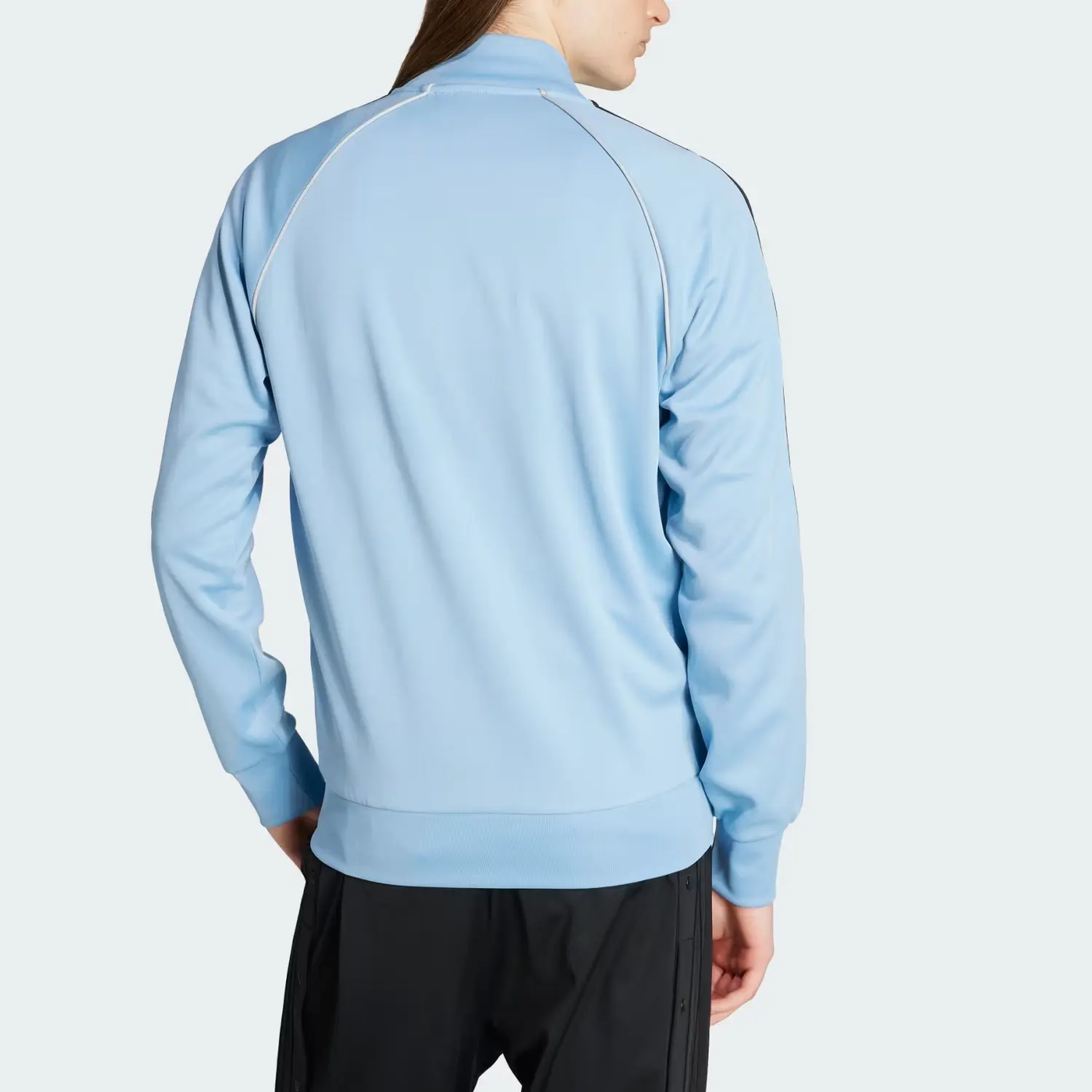 Мужская спортивная куртка ADICOLOR CLASSICS SST TRACK Adidas Originals, серый синий/белый — фото 4