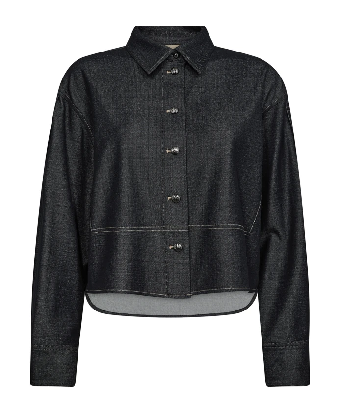 

Джинсовая рубашка укороченного силуэта Mos Mosh, черный