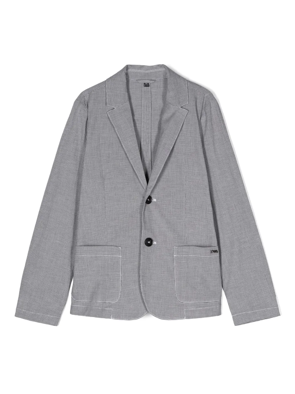 

Однобортный блейзер в ломаную клетку Emporio Armani Kids, синий