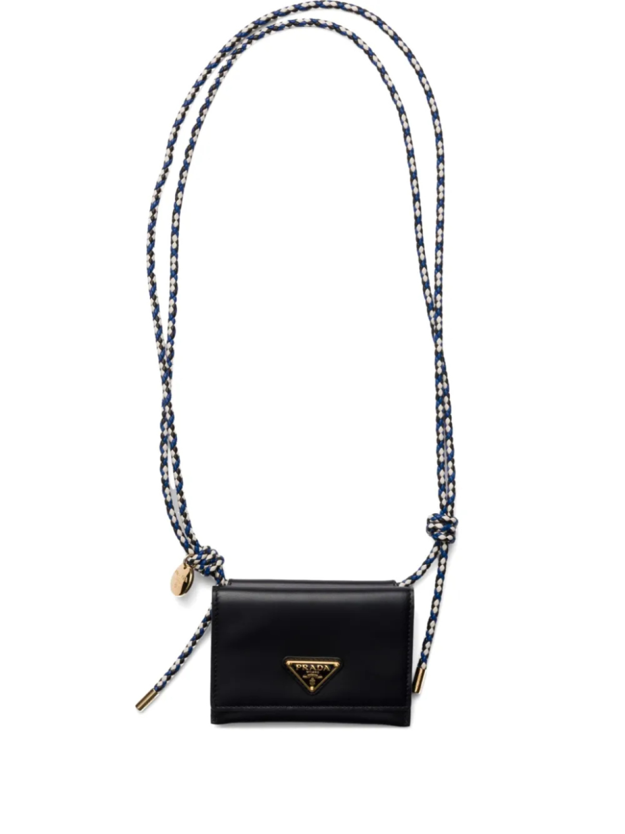 

Кожаный картхолдер Prada, черный
