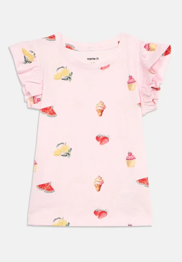 Футболка Nmfjoviner ss top box print t-shirt Name It, нежно-розовый — фото 3