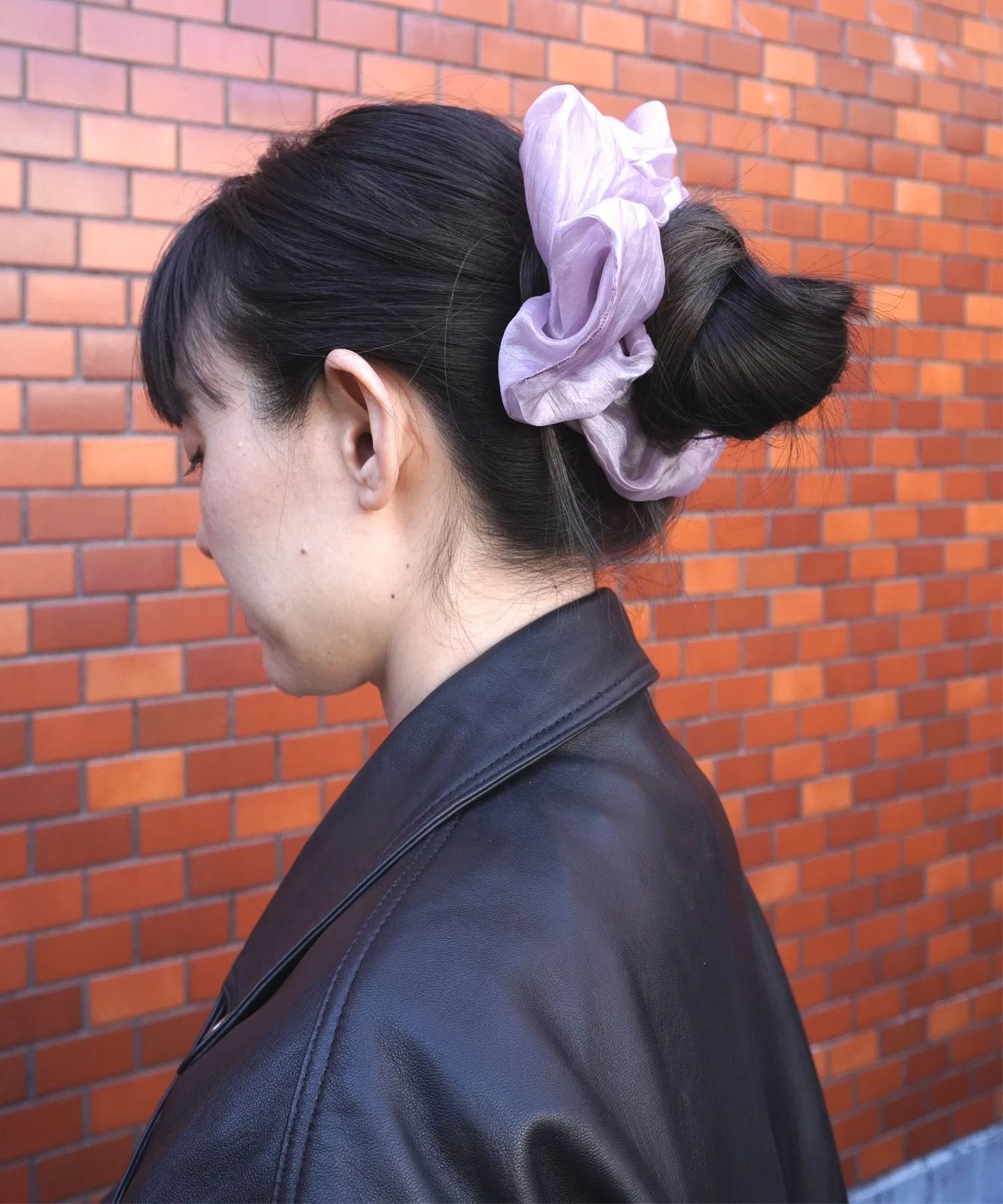 Шифоновый шарф-резинка для волос Big Scrunchie misto accessories фиолетовый
