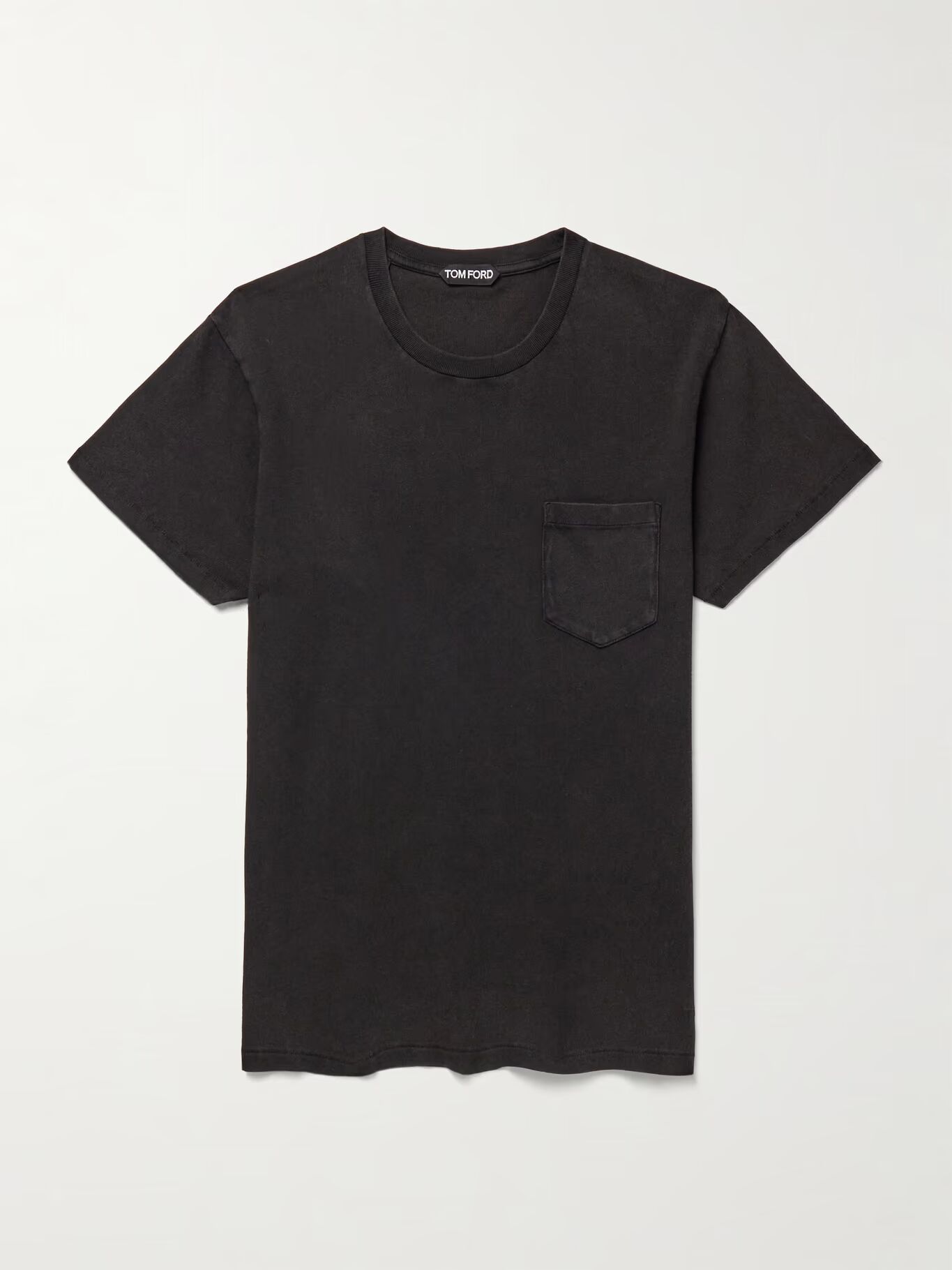 

Футболка облегающего кроя из хлопка холодного крашения TOM FORD, цвет Charcoal