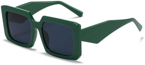 

Модные солнцезащитные очки большого квадратного размера с градиентным серым покрытием, тренд 2027 года, стильные очки для женщин с защитой от ультрафиолета UV400 MTZJH, Greenblack