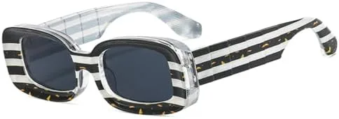 

Солнцезащитные очки прямоугольной формы для женщин и мужчин, винтажные, с поликарбонатными линзами, оправой в виде листьев, защита от ультрафиолета UV400 MTZJH, C1