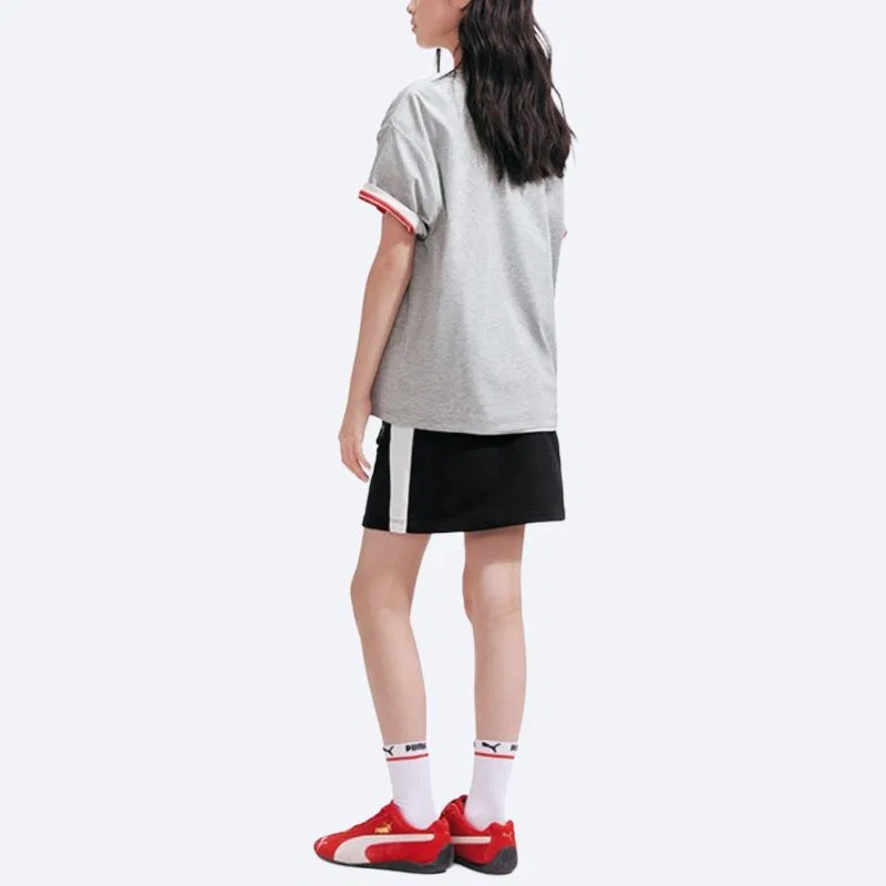 Детская футболка с v-образным вырезом thin PUMA, Medium Heather Gray 00502 — фото 4