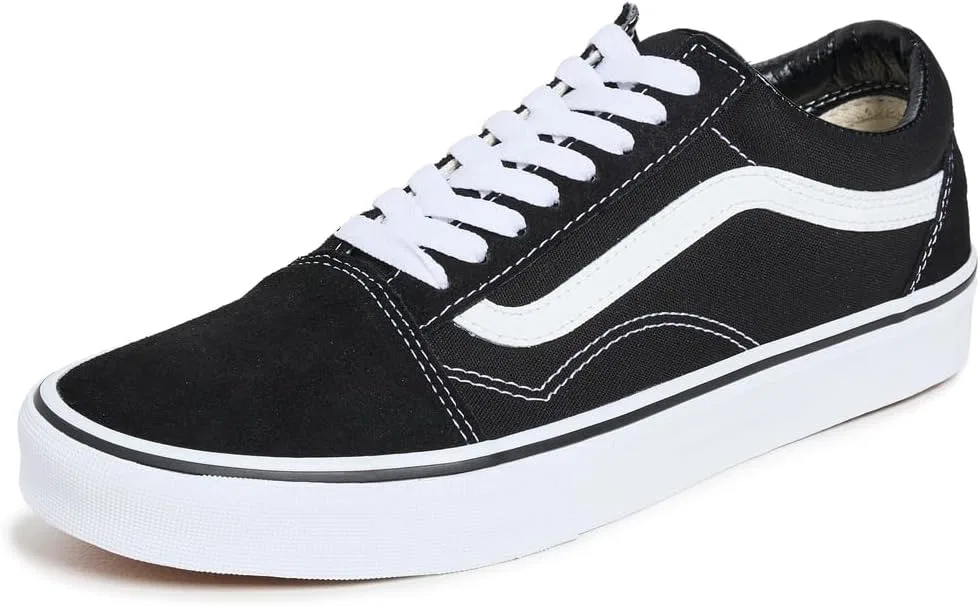 Детские спортивные кроссовки Vans Classic Unisex для скейтбординга, черно-белые