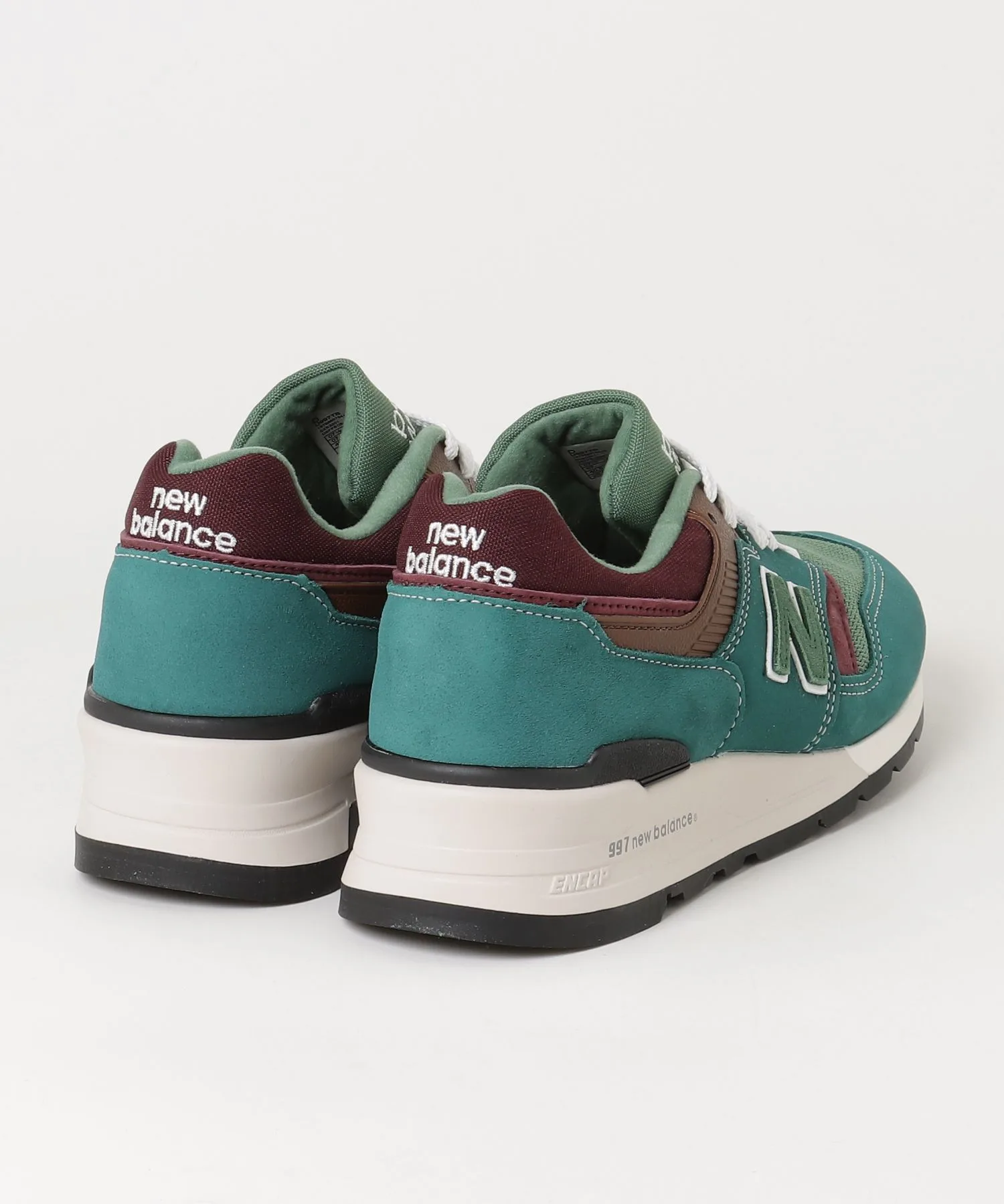Мужские кроссовки New Balance U997 TB зелёные — фото 2