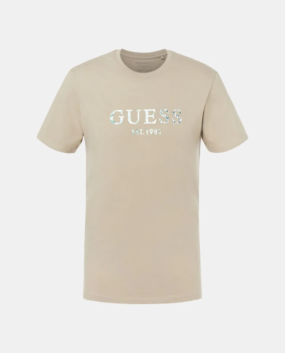 

Мужская футболка с логотипом спереди Guess, темно-серый
