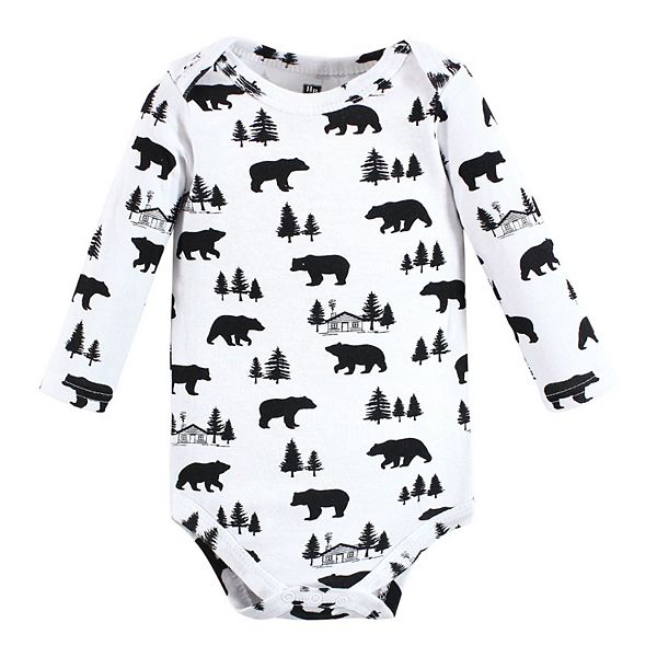 Боди для мальчика Infant boy с длинным рукавом, baby bear gray black, 3 шт, 3-6 месяцев Hudson Baby — фото 4