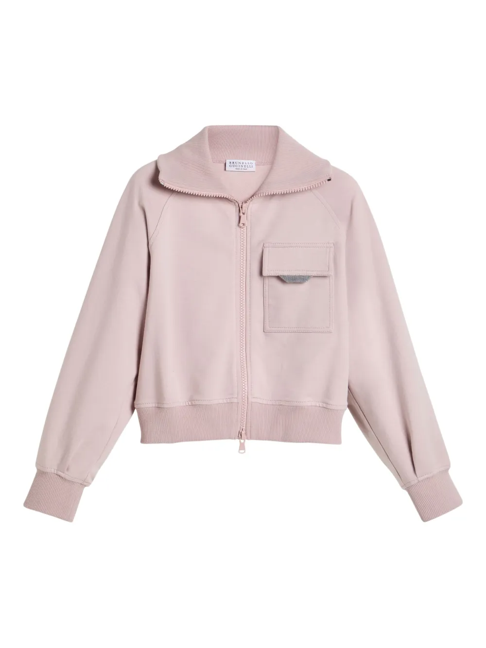 

Толстовка на молнии Brunello Cucinelli Kids, розовый