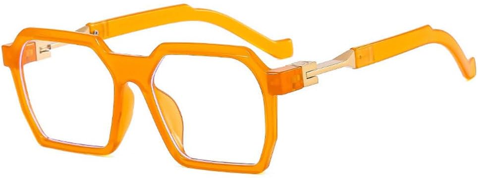 

Модные солнцезащитные очки Polygon для женщин, ретро-стиль, гелевые, цветные, UV400; для мужчин, трендовые, голубые и розовые солнцезащитные очки TYUVIVO, Orange Clear